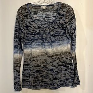 Maurices blue ombré long sleeve blouse.